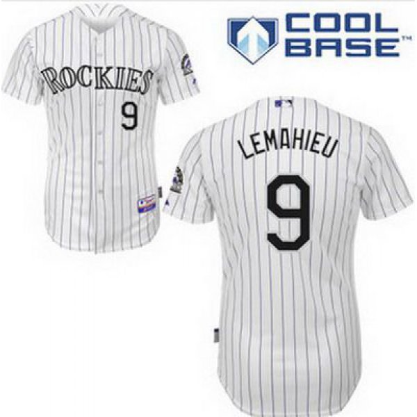 Men's Colorado Rockies #9 DJ LeMahieu White Jersey