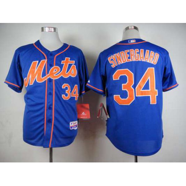 Men's New York Mets #34 Noah Syndergaard Blue Jersey