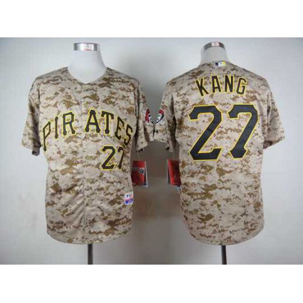 Men's Pittsburgh Pirates #27 Jung-Ho Kang 2014 Camo Jersey