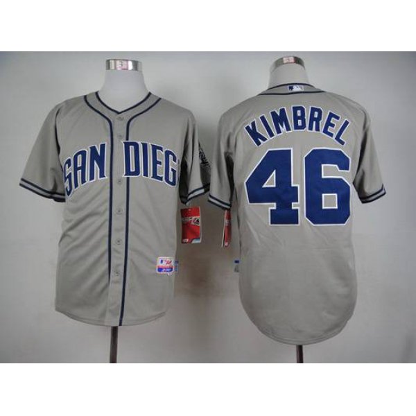 Men's San Diego Padres #46 Craig Kimbrel Gray Jersey