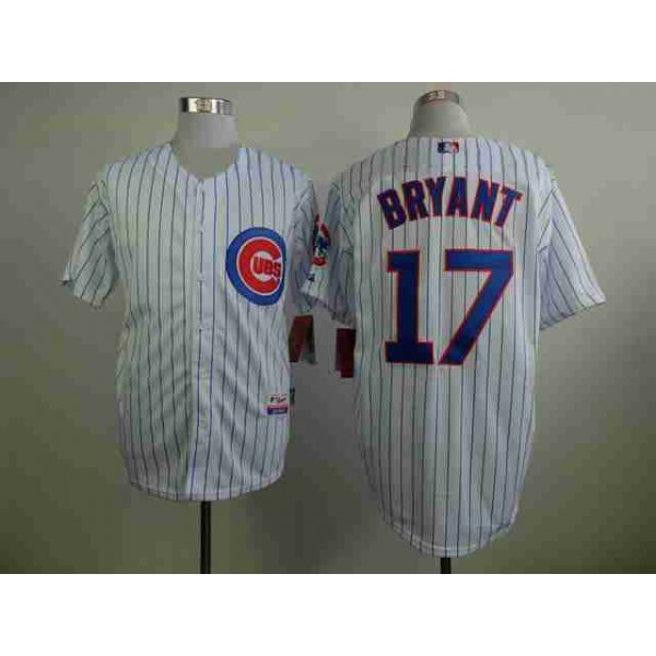Chicago Cubs #17 Kris Bryant White Jersey