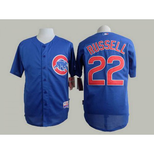 Men's Chicago Cubs #22 Addison Russell Blue Jersey