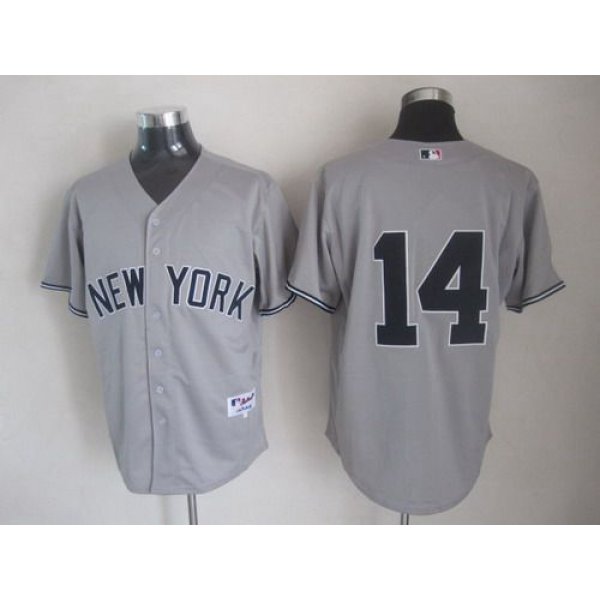 Men's Men's New York Yankees #14 Stephen Drew Gray Jersey