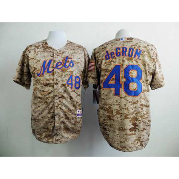 Men's New York Mets #48 Jacob DeGrom 2014 Camo Jersey