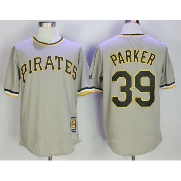 Men's Pittsburgh Pirates #39 Dave Parker Gray Pullover Stitched MLB Majestic Cooperstown Collection Jersey
