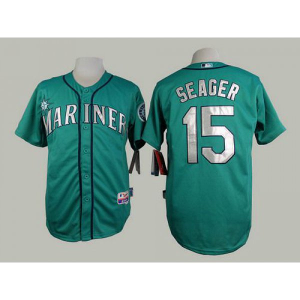 Men's Seattle Mariners #15 Kyle Seager Green Jersey