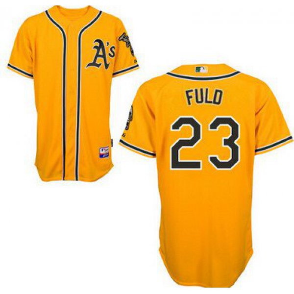 Oakland Athletics #23 Sam Fuld Yellow Jersey