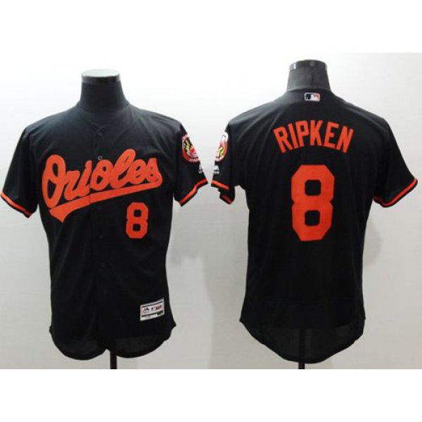 Men's Baltimore Orioles #8 Cal Ripken Black Flexbase Authentic Collection Stitched MLB Jersey