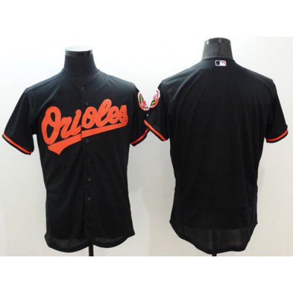 Men's Baltimore Orioles Blank Black Flexbase Authentic Collection Stitched MLB Jersey