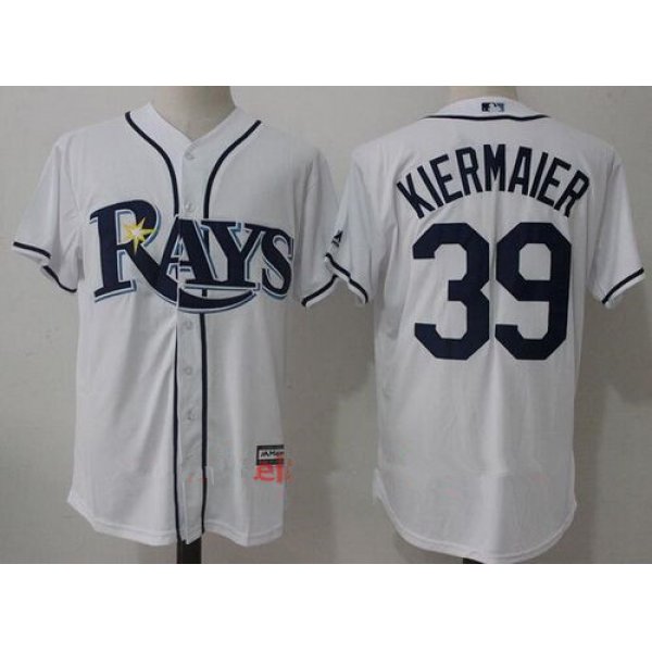 Men's Tampa Bay Rays #39 Kevin Kiermaier White Home Stitched MLB Majestic Cool Base Jersey