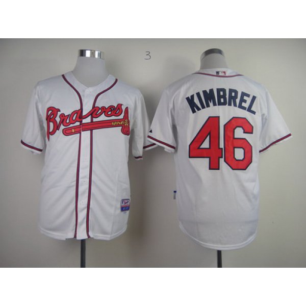 Atlanta Braves #46 Craig Kimbrel White Jersey