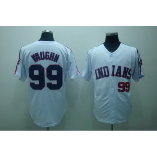 Cleveland Indians #99 Rick Vaughn Old White Jersey