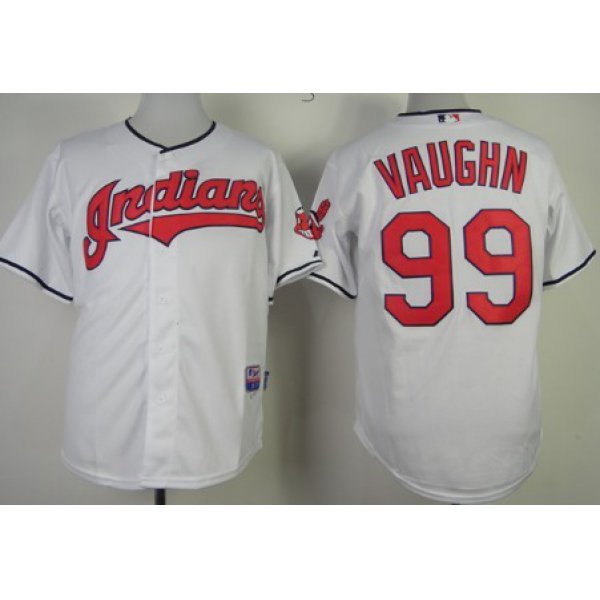 Cleveland Indians #99 Rick Vaughn White Jersey