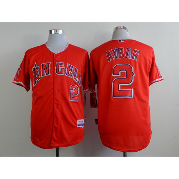 LA Angels of Anaheim #2 Erick Aybar Red Jersey