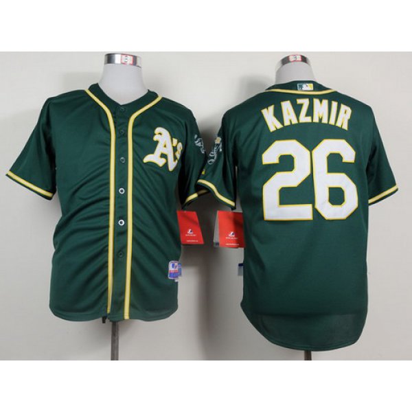 Oakland Athletics #26 Scott Kazmir 2014 Dark Green Jersey