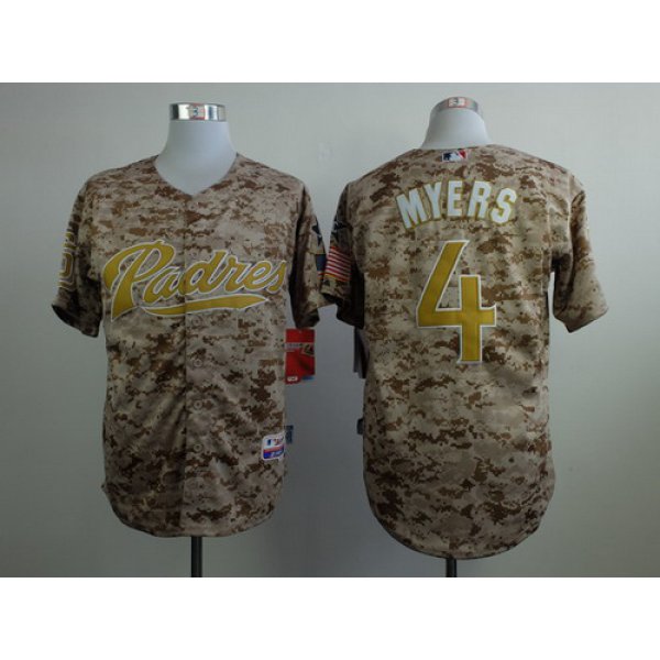 San Diego Padres #4 Wil Myers 2014 Camo Jersey