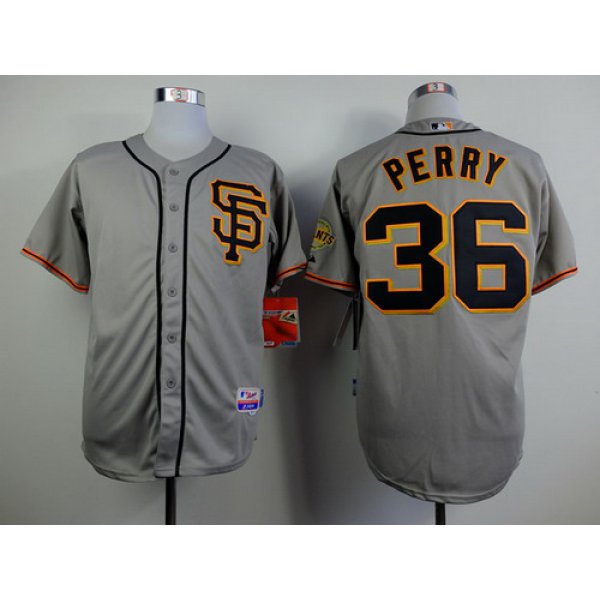 San Francisco Giants #36 Gaylord Perry Gray SF Edition Cool Base Jersey