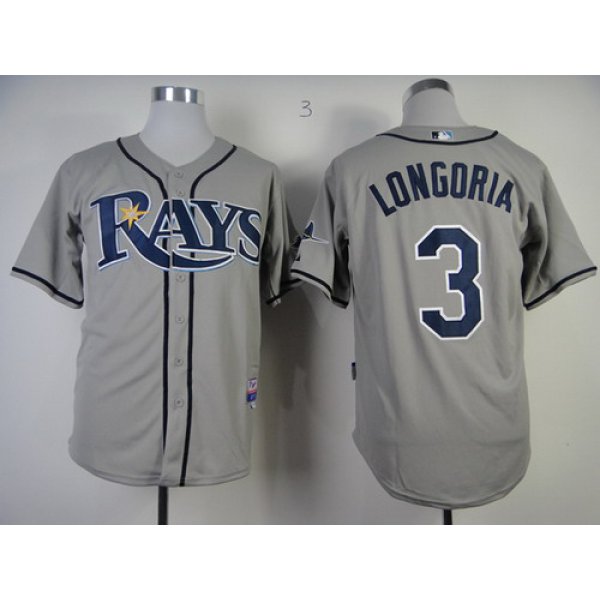 Tampa Bay Rays #3 Evan Longoria Gray Jersey