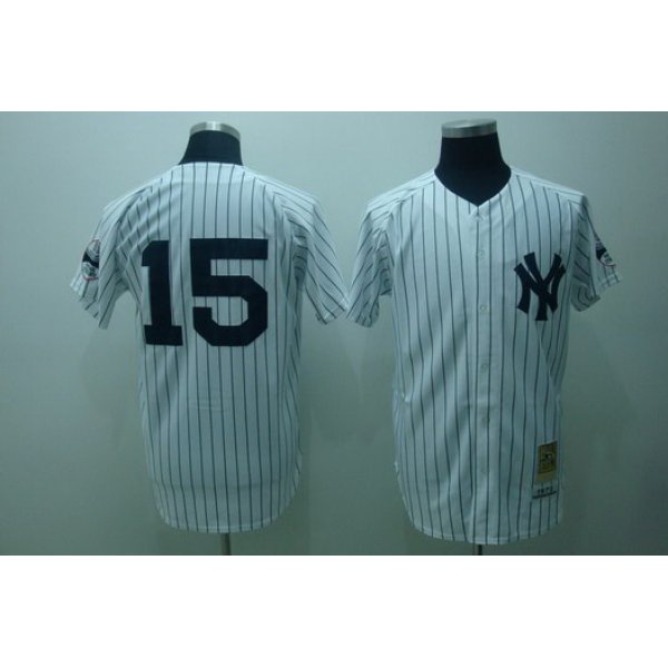 New York Yankees #15 Thurman Munson 1973 White Throwback Jersey