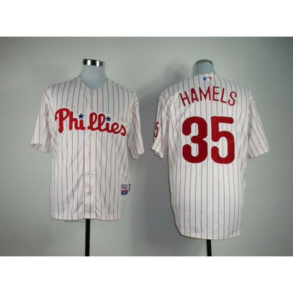 Philadelphia Phillies #35 Cole Hamels White Jersey