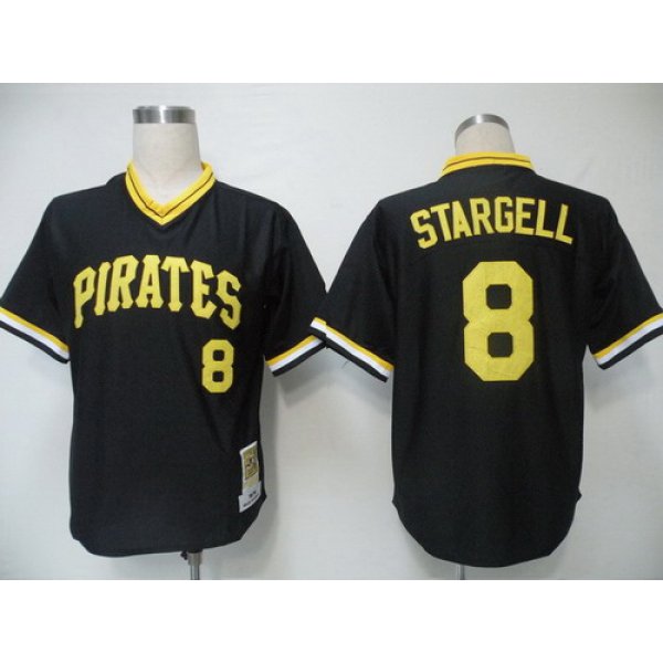 Pittsburgh Pirates #8 Willie Stargell 1979 Black Throwback Jersey