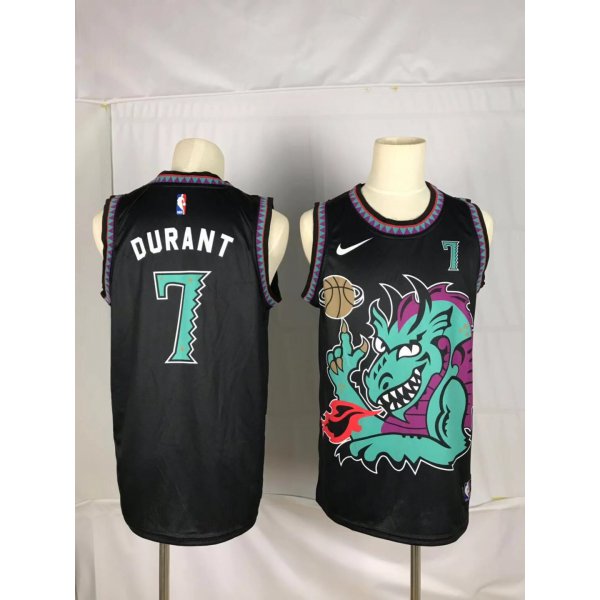 Men Brooklyn Nets 7 Durant Black dragon Nike 2021 Nike NBA Jersey