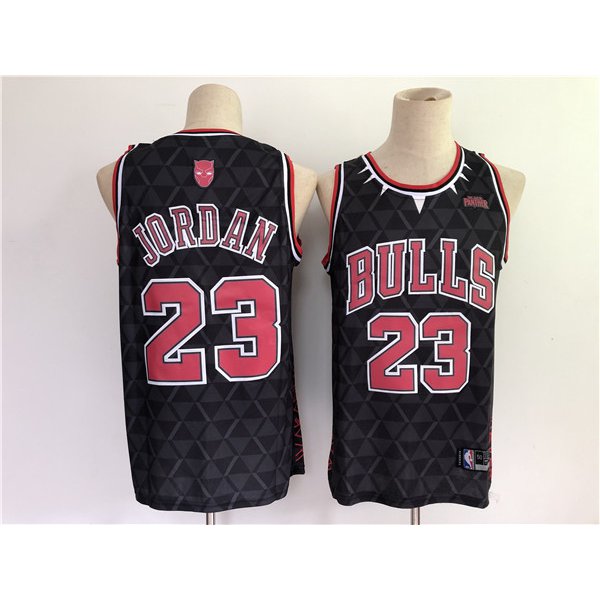 Men's Chicago Bulls #23 Michael Jordan Black Stitched NBA Jersey