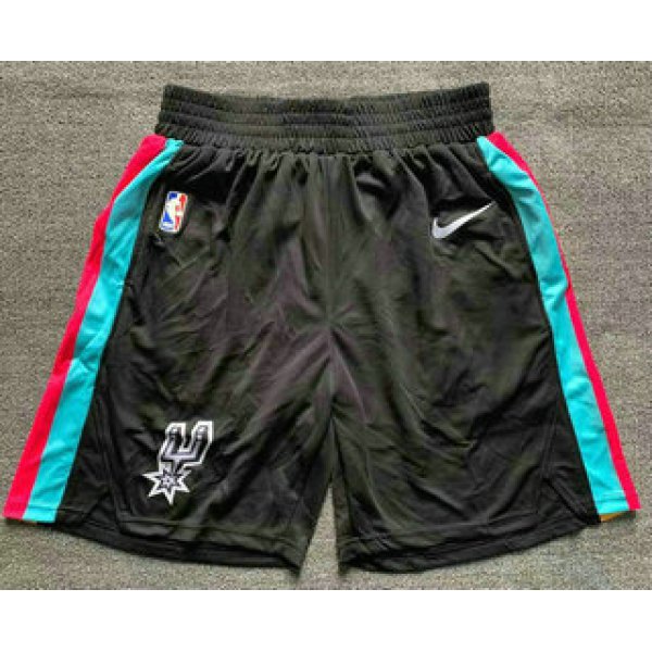 Men's San Antonio Spurs Black 2021 Nike City Edition Swingman Stitched NBA Shorts