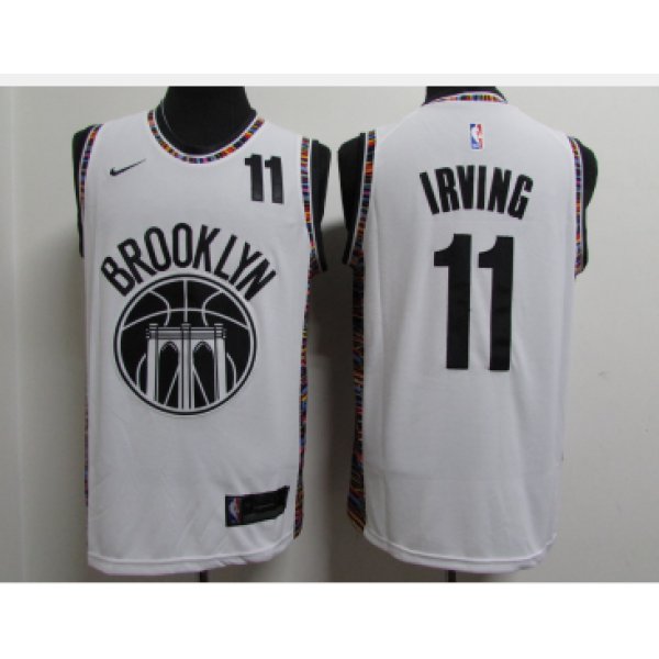 Nets 11 Kyrie Irving White 2020-2021 City Edition Nike Swingman Jersey