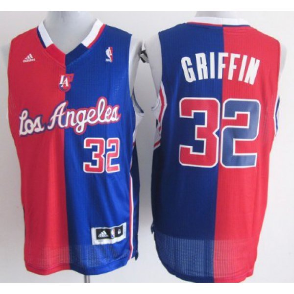 Los Angeles Clippers #32 Blake Griffin Revolution 30 Swingman Red/Blue Two Tone Jersey