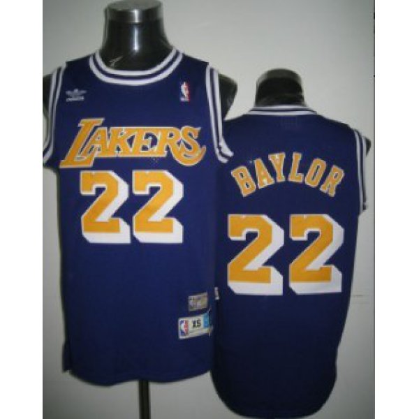 Los Angeles Lakers #22 Elgin Baylor Purple Swingman Throwback Jersey