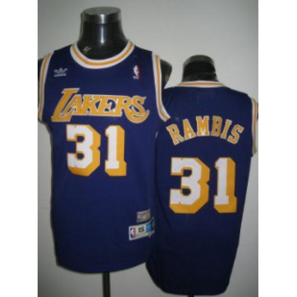 Los Angeles Lakers #31 Kurt Rambis Purple Swingman Throwback Jersey