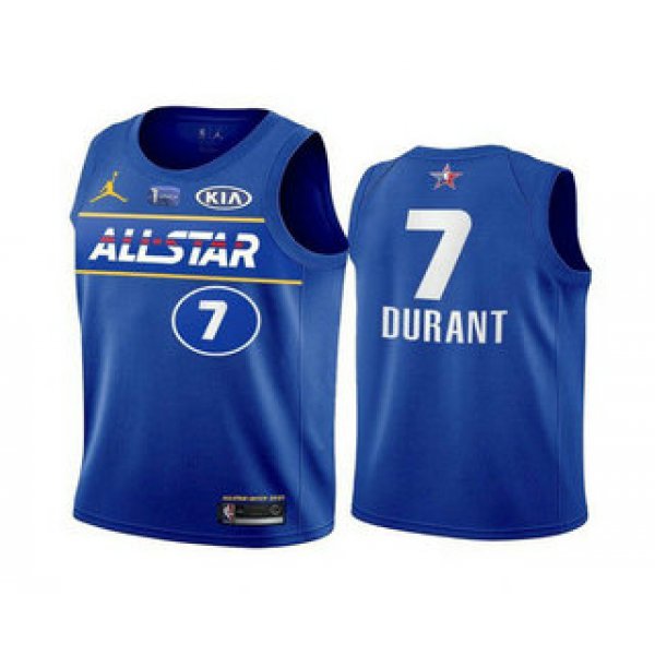 Men's 2021 All-Star #7 Kevin Durant Blue Eastern Conference Stitched NBA Jersey