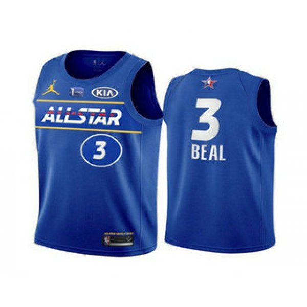 Men's 2021 All-Star Washington Wizards #3 Bradley Beal Blue Eastern Conference Stitched NBA Jersey