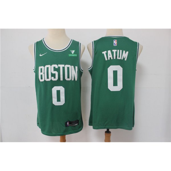 Men's Boston Celtics #0 Jayson Tatum Green 2021 Nike Swingman Stitched NBA Jersey With NEW Sponsor Logo