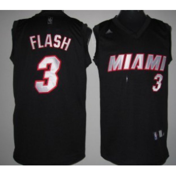 Miami Heat #3 Flash Black Fashion Jersey