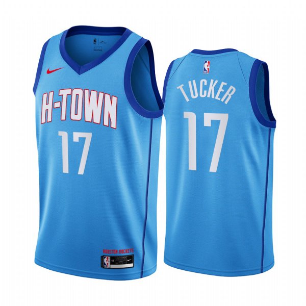 Nike Rockets #17 PJ Tucker Blue NBA Swingman 2020-21 City Edition Jersey
