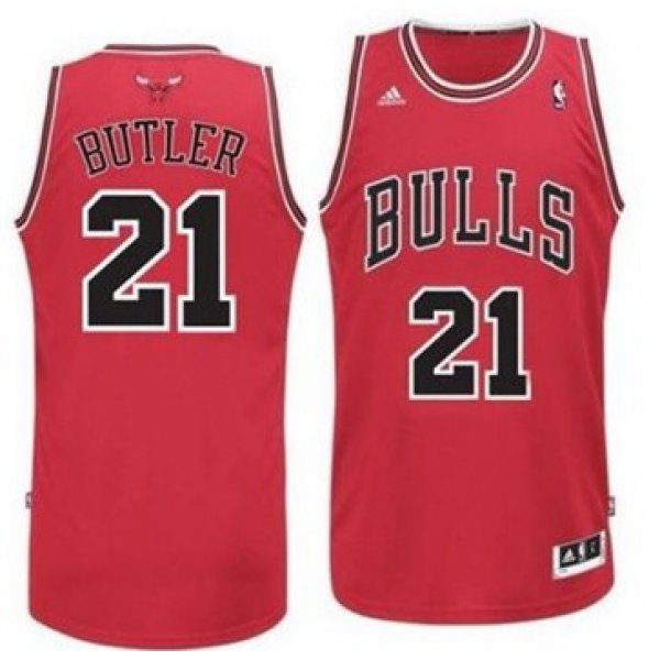 Chicago Bulls #21 Jimmy Butler Red Swingman Jersey