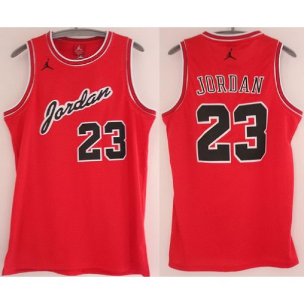 Chicago Bulls #23 Michael Jordan Red Commemorative Swingman Jersey