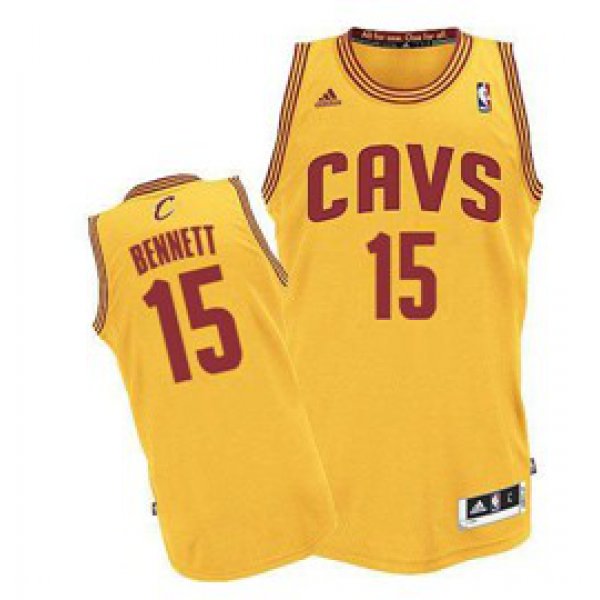 Cleveland Cavaliers #15 Anthony Bennett Yellow Swingman Jersey