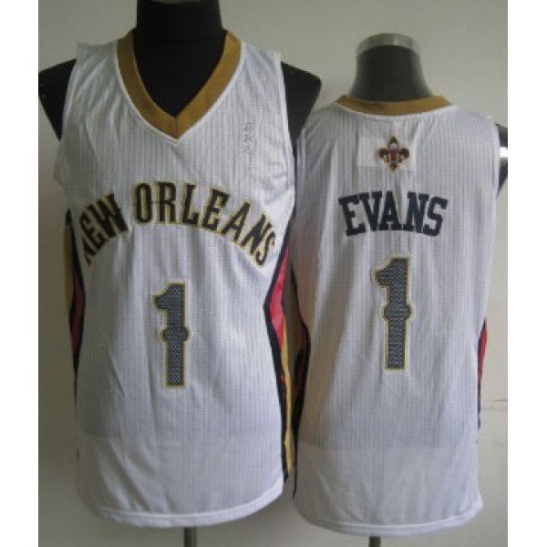 New Orleans Pelicans #1 Tyreke Evans White Swingman Jersey