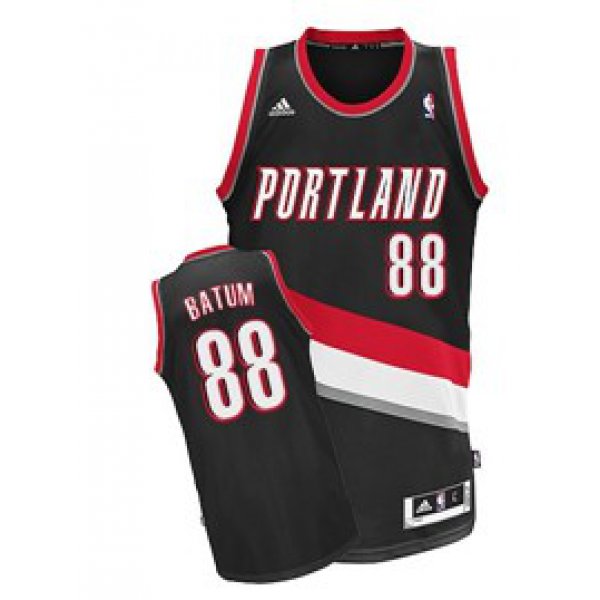 Portland Trail Blazers #88 Nicolas Batum Black Swingman Jersey