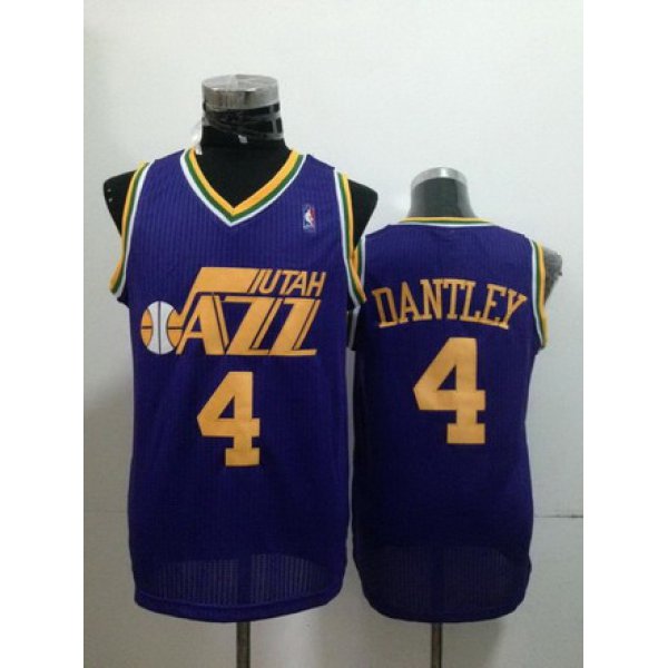 Utah Jazz #4 Adrian Dantley Purple Swingman Throwback Jersey