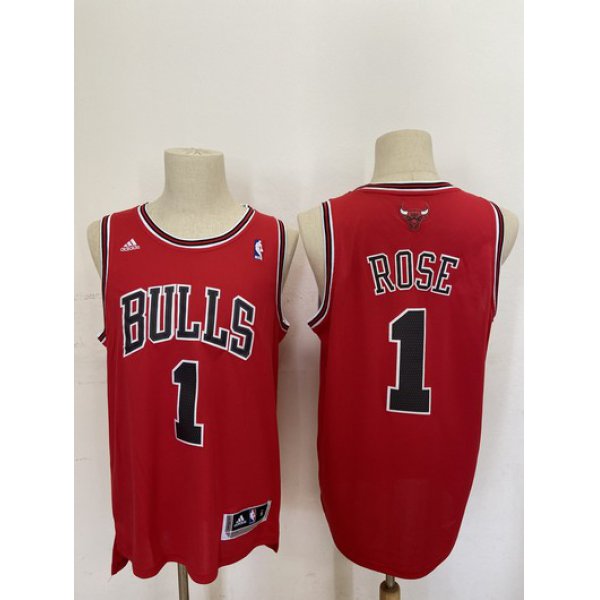 Men's Chicago Bulls #1 Derek Rose Revolution 30 Swingman Red Jersey