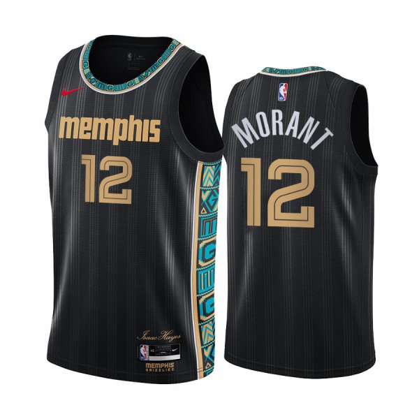 Nike Grizzlies #12 Ja Morant Black NBA Swingman 2020-21 City Edition Jersey