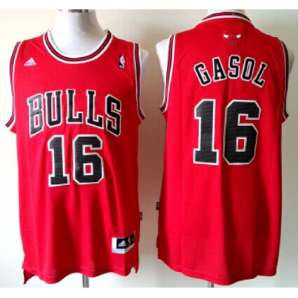 Chicago Bulls #16 Pau Gasol Revolution 30 Swingman Red Jersey
