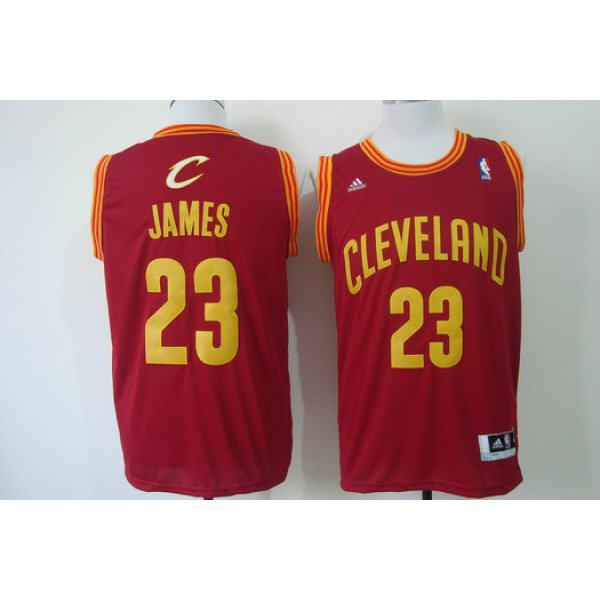 Cleveland Cavaliers #23 LeBron James Revolution 30 Swingman Red Jersey