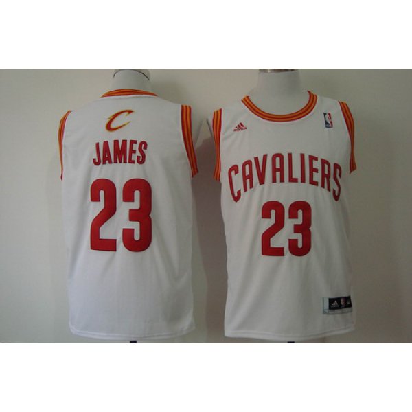 Cleveland Cavaliers #23 LeBron James Revolution 30 Swingman White Jersey