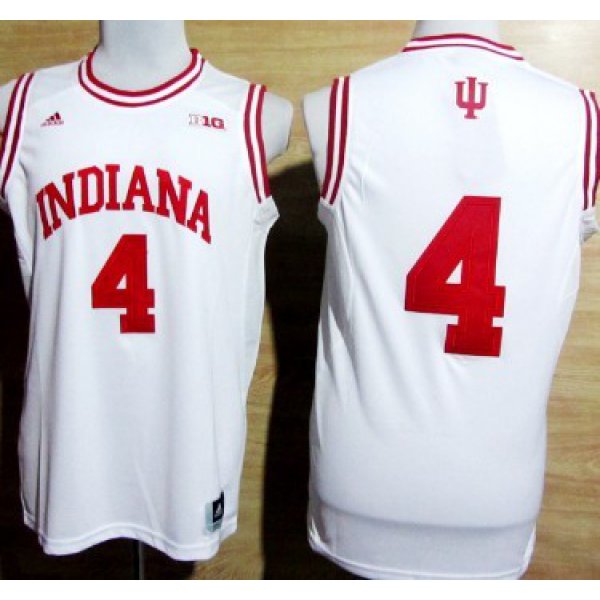 Indiana Hoosiers #4 Victor Oladipo White Big 10 Patch Jersey