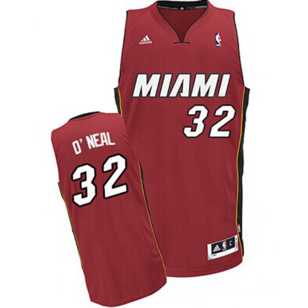 Miami Heat Blank #32 Shaquille O'neal Red Swingman Jersey